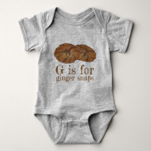 G is voor Ginger Snaps Gingersnap Biscuit Cookies Romper