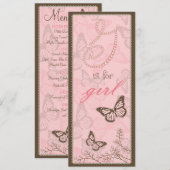 G is voor Girl Menu Card 2 (Voorkant / Achterkant)