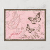 G is voor Girl Table Card Briefkaart (Achterkant)