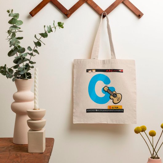 G is voor gitaar tote bag