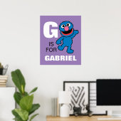 G is voor Grover | Jouw namen toevoegen Poster (Thuiskantoor)