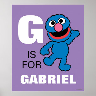 G is voor Grover Jouw namen toevoegen Poster