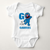 G is voor Grover | Jouw namen toevoegen Romper (Voorkant)