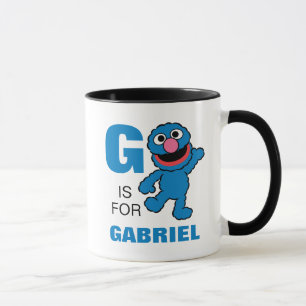 G is voor Grover Voeg je naam toe Mok