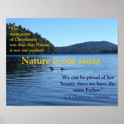 G. K. Chesterton citaat over natuur - poster (Voorkant)