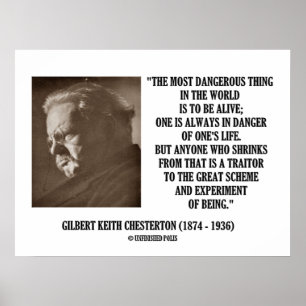 G.K. Chesterton Great Scheme Experiment Of Poster