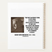 G.K. Chesterton Grootse Schema Experiment Van Zijn Planner (Achterkant)
