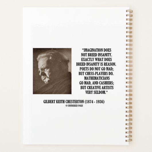 G.K. Chesterton Imagination folie Créative (Dos)