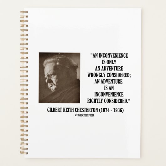 G.K. Chesterton - Inconvénients Aventure considéré (Devant)