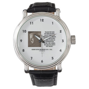 G.K. Chesterton Inmagination Insanity Creative Horloge