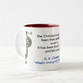 G. K. Chesterton; mok koffie - 1 (Voorkant links)