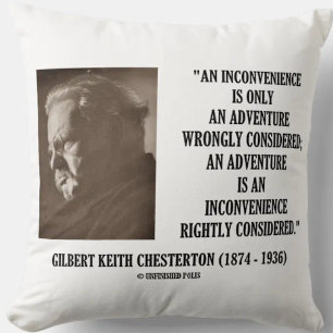 G.K. Chesterton ongemak Adventure Kussen