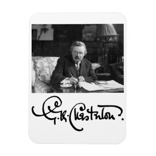 G. K. Chesterton op het werk Magneet