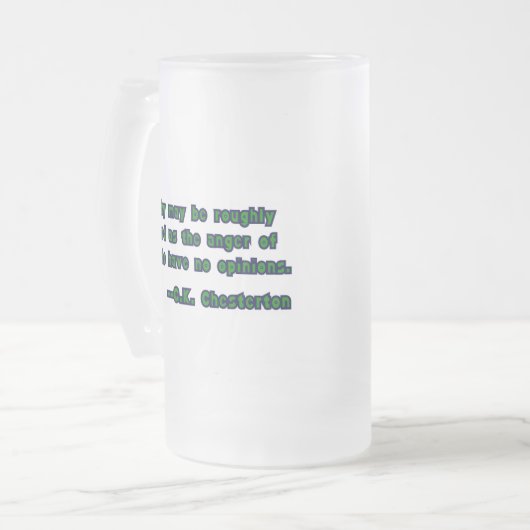 G.K. Chesterton over onverdraagzaamheid Matglas Bierpul (Voorkant links)