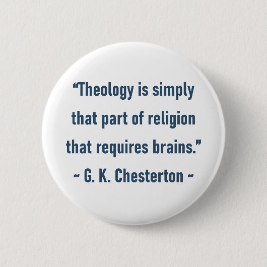 G. K. Chesterton Ronde Button 5,7 Cm (Voorkant)