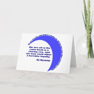 G. K. Chesterton Stormachtige Zee Kaart