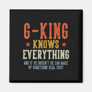G-king weet alles vaderdag retro vintage magneet