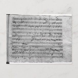 G major voor violine, harpsichord en violoncello briefkaart