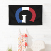 G Monogram bedekt op NLD-vlag op bk-bubcnt Spandoek (Insitu)