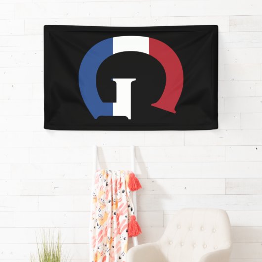 G Monogram bedekt op NLD-vlag op bk-bubcnt Spandoek (Insitu)