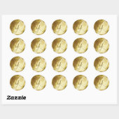G Monogram Faux Gold Envelope Seal Stickers (Vel)