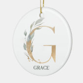 G Monogram gepersonaliseerd keramisch decoratief Ornament (Links)