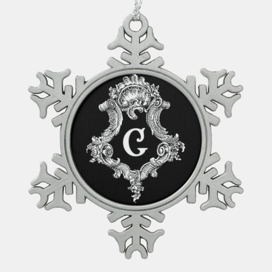 G Monogram Initiaal Ornament (Voorkant)