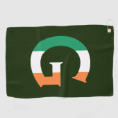 G Monogram overlay op Ierse vlag gtcnt Golfhanddoek (Horizontaal)