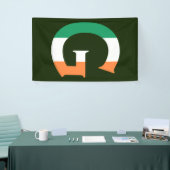 G Monogram overlay op Ierse Vlag (v) bnrt Spandoek (Beurs)