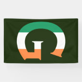 G Monogram overlay op Ierse Vlag (v) bnrt Spandoek (Horizontaal)