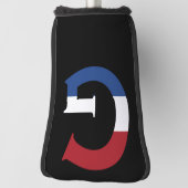 G Monogram overlay op NLD Vlag op bk pct Golfheadcover (Draai 90)