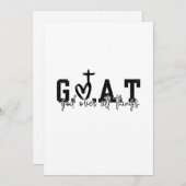 G.O.A.T God Boven Alle Dingen Christelijke Jezus Kaart (Voorkant / Achterkant)