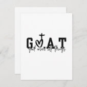 G.O.A.T. God over alle dingen Christelijk Jezus Notitiekaartje (Voorkant / Achterkant)