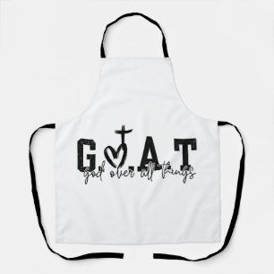 G.O.A.T. God over alle dingen Christelijk Jezus Schort
