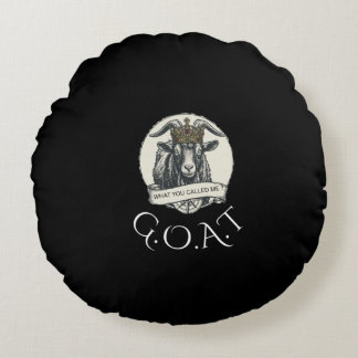 G.O.A.T-kussen voor de beste van alle tijden. Rond Kussen