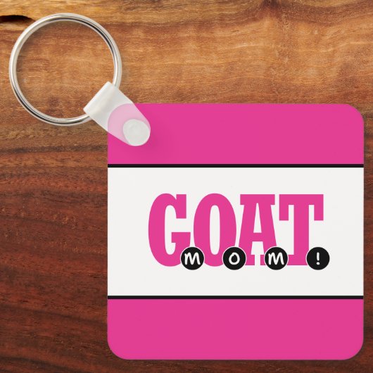 "G.O.A.T. MOM!" Grafische afdrukSleutelhanger Sleutelhanger (Voorkant)