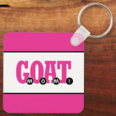 "G.O.A.T. MOM!" Grafische afdrukSleutelhanger Sleutelhanger (Achterkant)