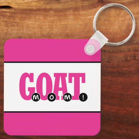 "G.O.A.T. MOM!" Grafische afdrukSleutelhanger Sleutelhanger (Achterkant)