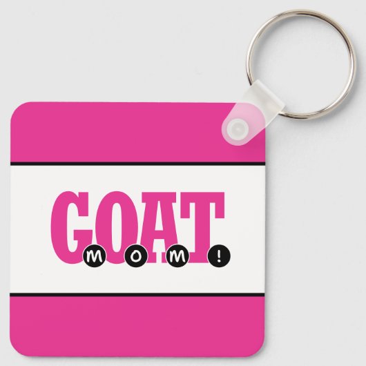 "G.O.A.T. MOM!" Grafische Sleutelhanger (Achterkant)