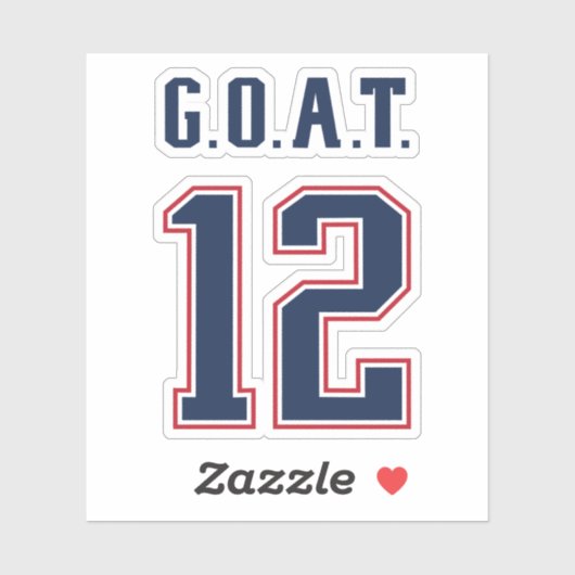 G.O.A.T. Nummer 12 Sticker (Vel)