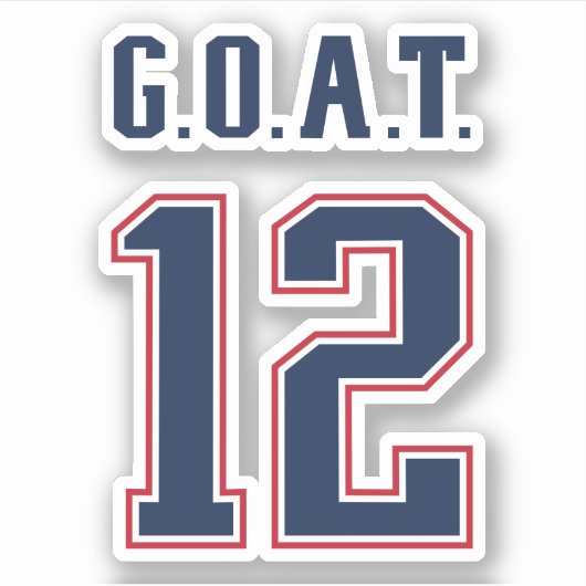 G.O.A.T. Nummer 12 Sticker (Voorkant)