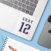 G.O.A.T. Nummer 12 Sticker (Laptop met iPhone)