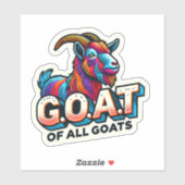 G.O.A.T. van alle geiten - Majestueuze kleurrijke Sticker (Vel)