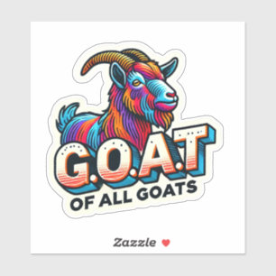 G.O.A.T. van alle geiten - Majestueuze kleurrijke Sticker