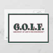 G.O.L.F. GROOTSTE VAN DE GROOTSTE FRUSTRATIES VAN  BRIEFKAART (Voorkant / Achterkant)