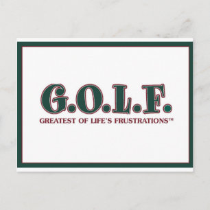 G.O.L.F. GROOTSTE VAN DE GROOTSTE FRUSTRATIES VAN BRIEFKAART