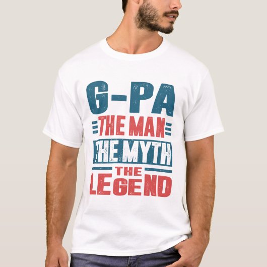 G-Pa het Man De mythe T-shirt (Voorkant)