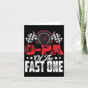 G-PA van de Fast One Birthday 1st Race Car-familie Kaart