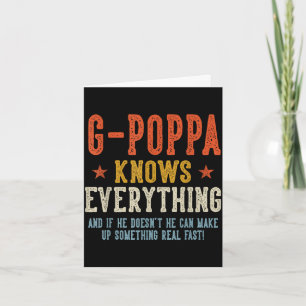 G-poppa weet alles vaderdag retro kaart