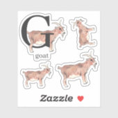 G pour les autocollants de chèvre (Feuille)